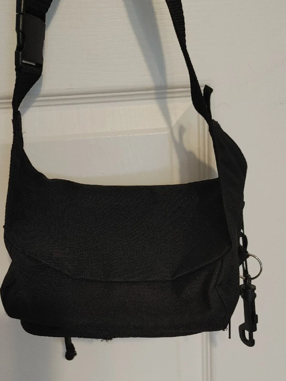 Black Women's Satchel Crossbody Bag with Adjustable Strap